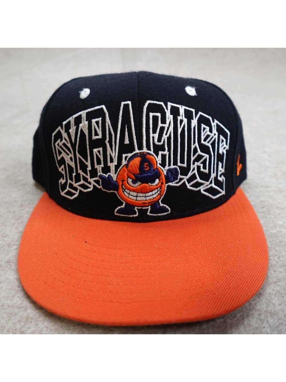Syracuse Hat Black Zephyr Blockhead Snapback NEW